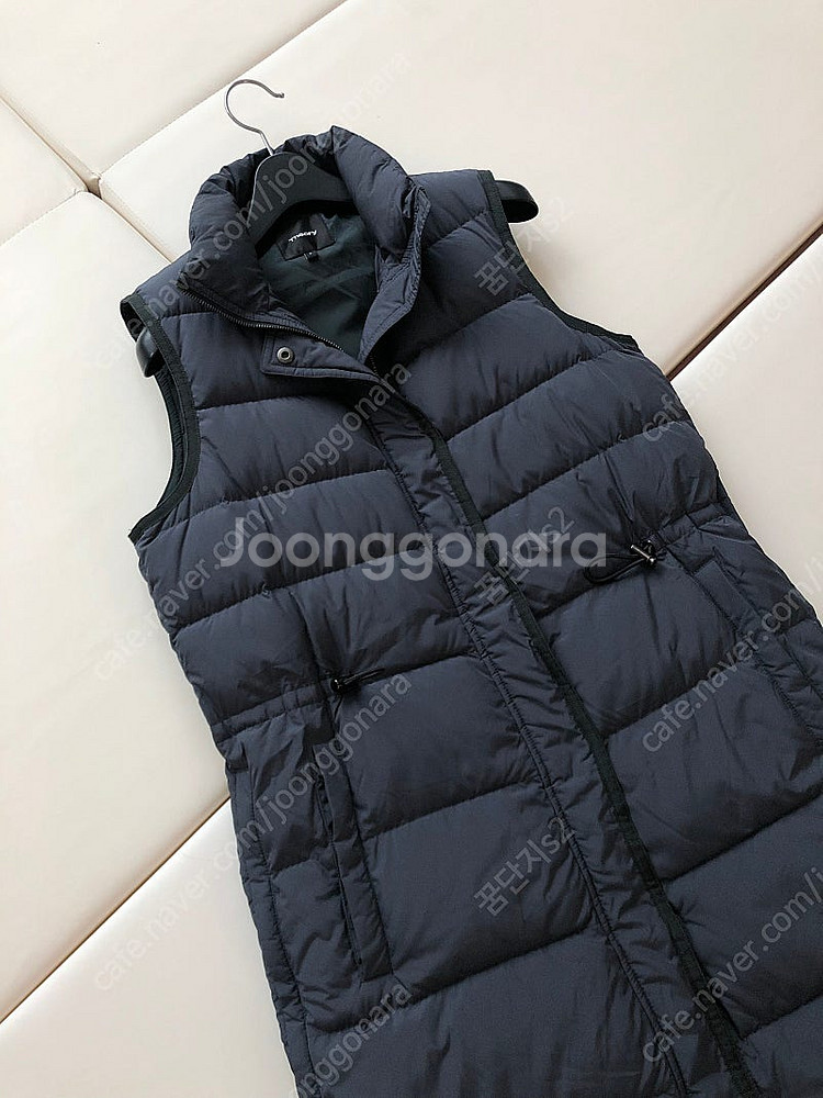 띠어리 정품 구스다운 거위털 롱 패딩 조끼 베스트--2