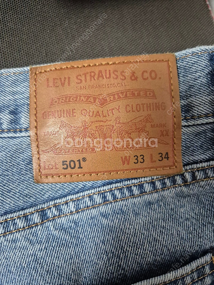[Levi's] 리바이스 프리미엄 501 셀비지 연청 (W33 L34)--3
