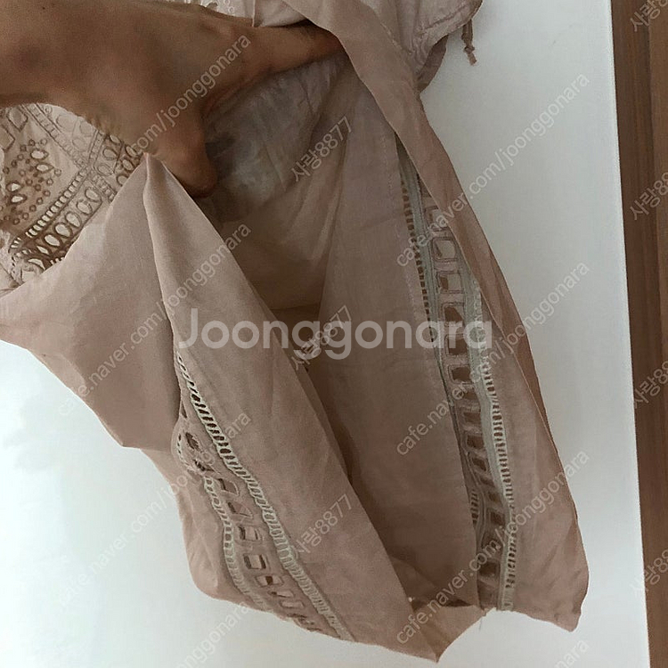 펀칭 레이스 아뜰리에 아일렛 미니 반팔 원피스 하객룩 ...--7