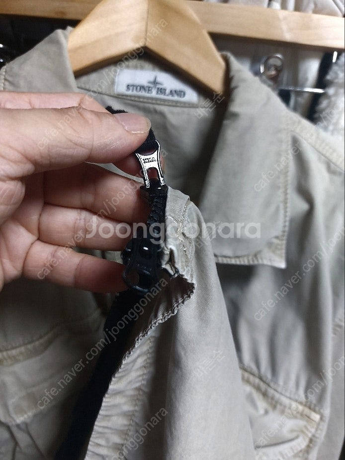 스톤아일랜드 베이지 오버셔츠 자켓 L--3