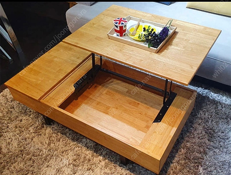 원목가구. 리프트업테이블. 인테리어 탁자. 높낮이 조절 쇼파 테이블--1