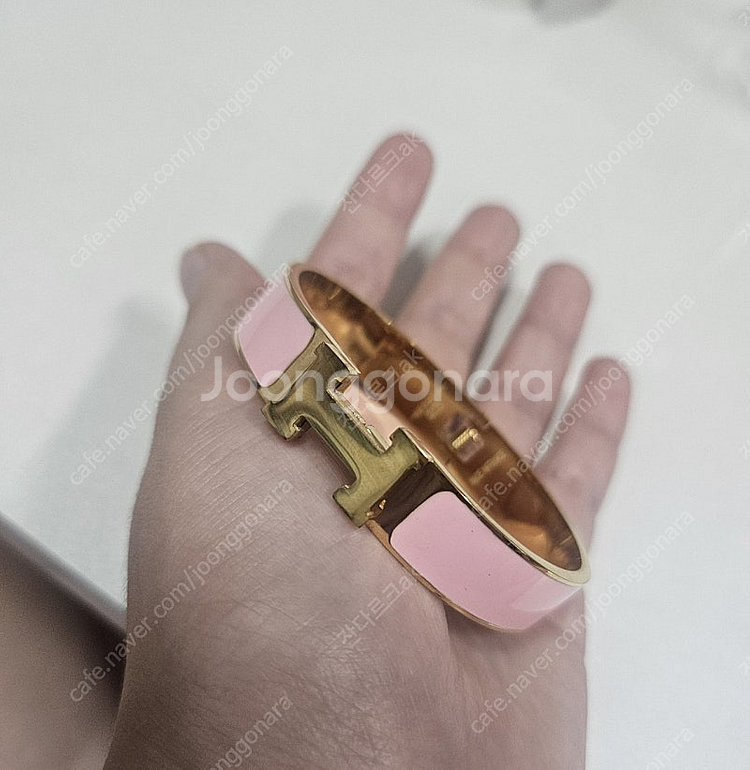 에르 H 뱅글팔찌 핑크색--0