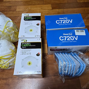 방진마스크 - 크린탑 C720V, C420V / 3M 8710L 판매합니다