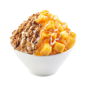 이디야 망고그래놀라 눈꽃빙수 + 초콜릿청크쿠키