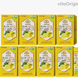 비타오리진 프리미엄 유기농 레몬즙 20g 14포 x 8박스 112포 무료배송