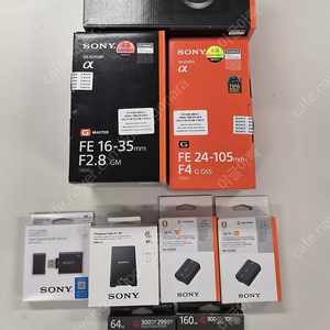 소니 a7s3 , FE 16-35 , FE 24-105 , TOUGH CEA-G160T , G 64GB , NP-FZ100
