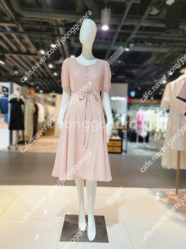 라인어디션 원피스 핑크 55 새상품--0