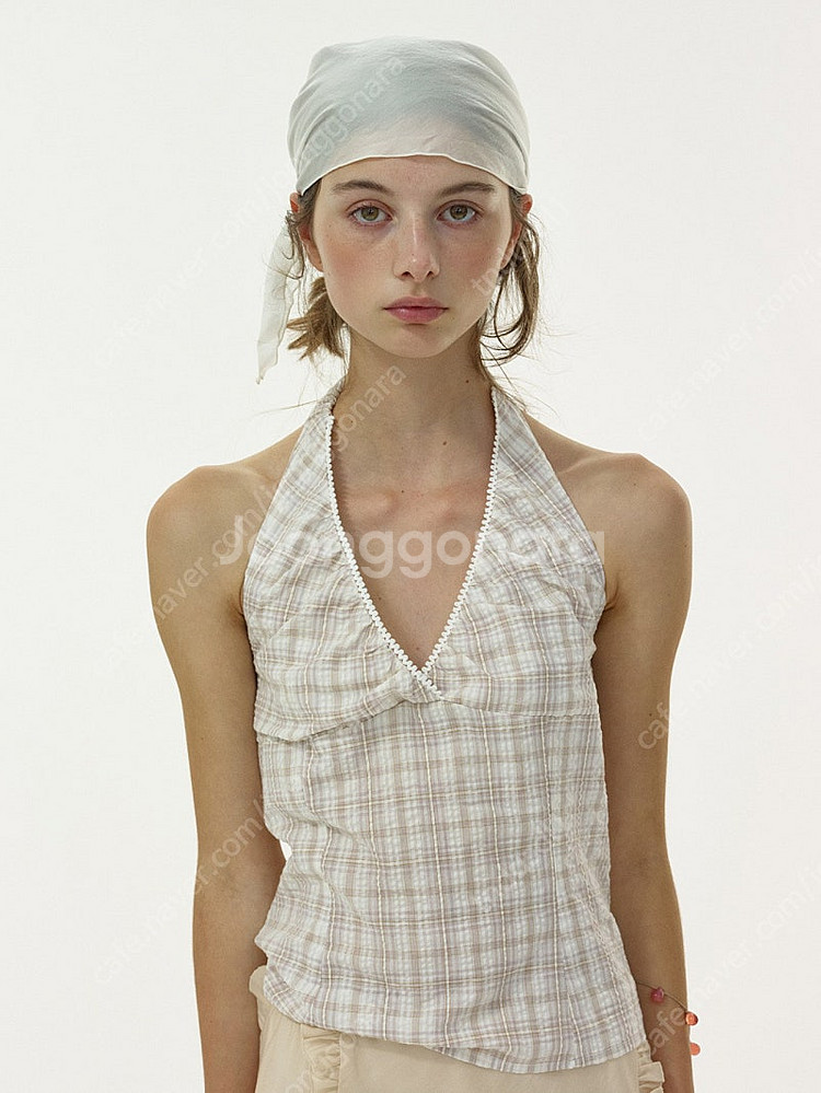 새상품 리본빛 raon halterneck top 라온...--0