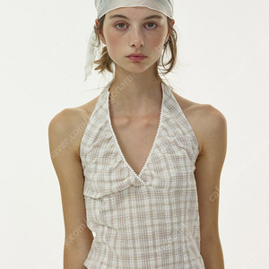 새상품 리본빛 raon halterneck top 라온 홀터넥