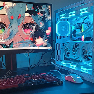 개인) 7800x3d 4080 화이트 게이밍 컴퓨터세트