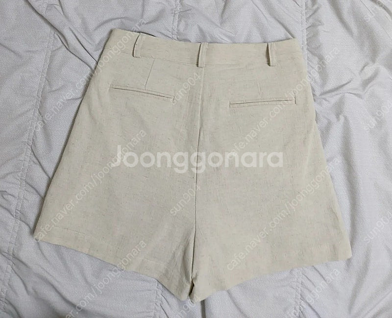 레터프롬문 린넨 마혼방 베이지반바지 프란체스카린넨숏팬츠...--7