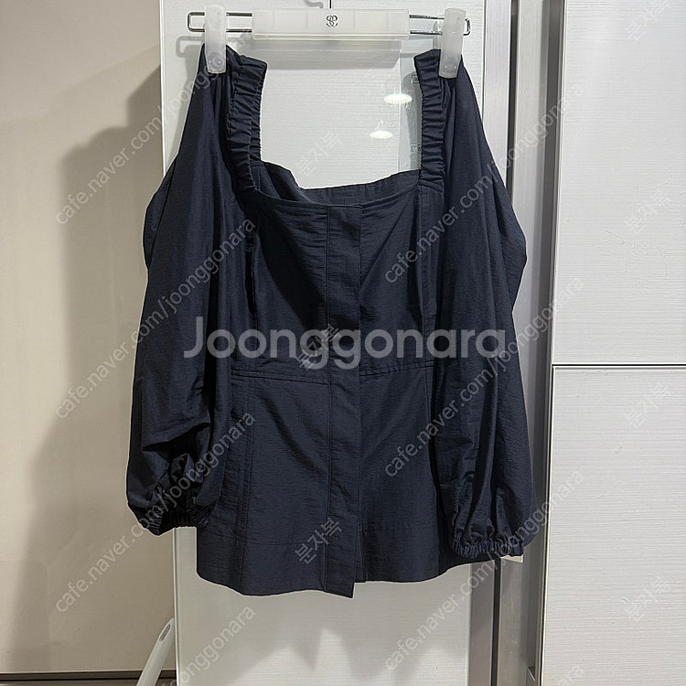 시에 블린 스퀘어넥 블라우스 네이비 M--1