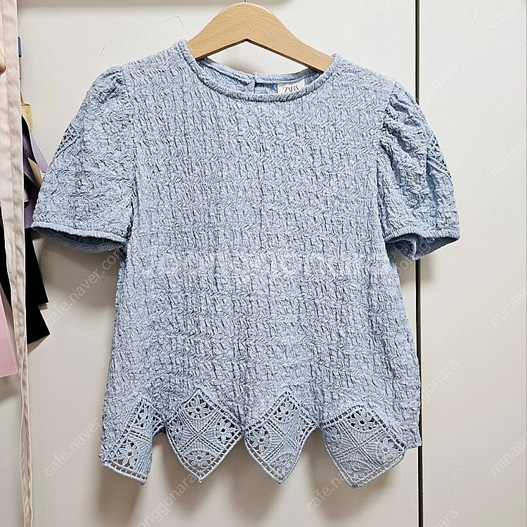 (8-9y.130cm) ZARA 자라 레이스 크로셰 블...--2