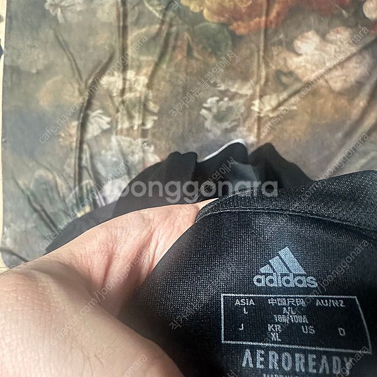 아디다스 에어로레디 퍼포먼스로고 블랙슬리브리스 XL--2