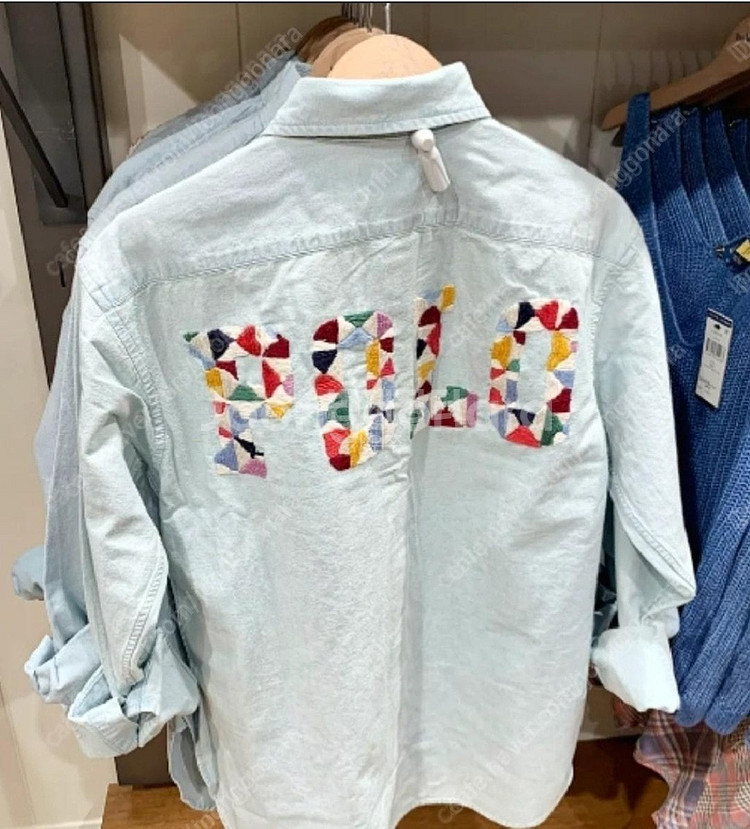 폴로 랄프로렌 POLO 로고 자수 블루진 블라우스 새제...--1
