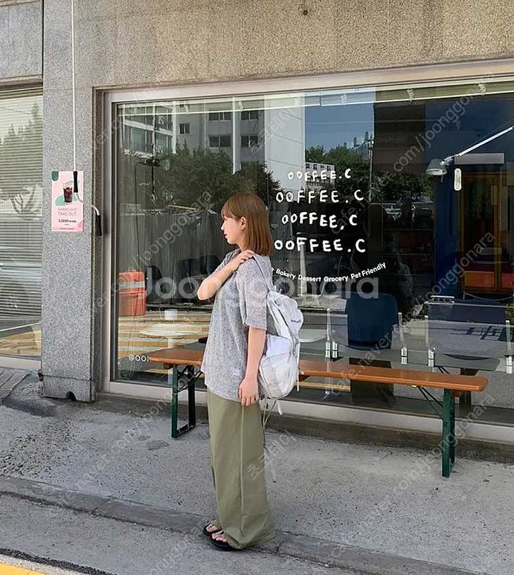 (새상품) 린넨 밴딩 와이드 팬츠--3