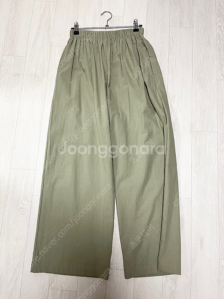 (새상품) 린넨 밴딩 와이드 팬츠--8
