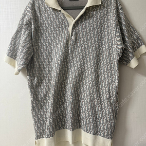 디올 오블리크 폴로 셔츠 코튼 자카드 카라티 293M832AT396_C0