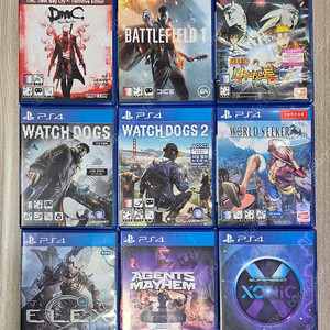 ps4 데빌메이크라이 나루티밋스톰4 와치독스 1,2 원피스 월드시커 일렉스 에이전트메이헴 슈퍼비트소닉
