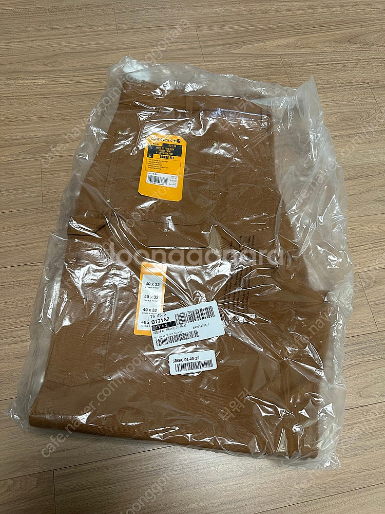 칼하트 B01 더블니 브라운 40x32--1