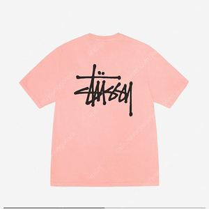 스투시 베이직 스투시 피그먼트 반팔 티셔츠 코랄 2024 2XL XXL