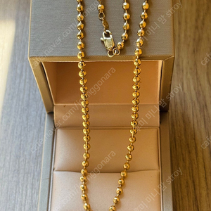14k 옐로우골드 3mm 컷팅 미러볼 목걸이(3.7돈)