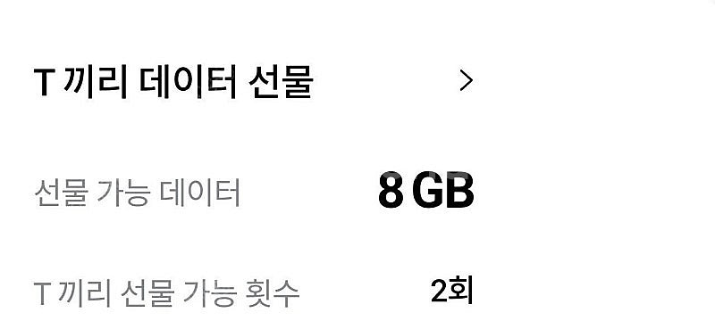 SKT 데이터 2기가 팝니다--0