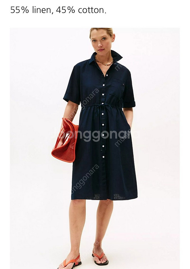 타미힐피거 린넨원피스 새상품 L--0