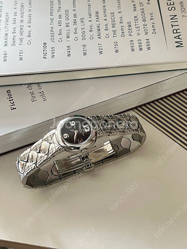 Christian Dior 까나쥬 패턴 브레이슬릿 블랙...--1