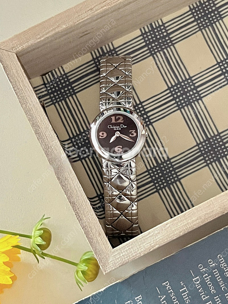 Christian Dior 까나쥬 패턴 브레이슬릿 블랙...--7