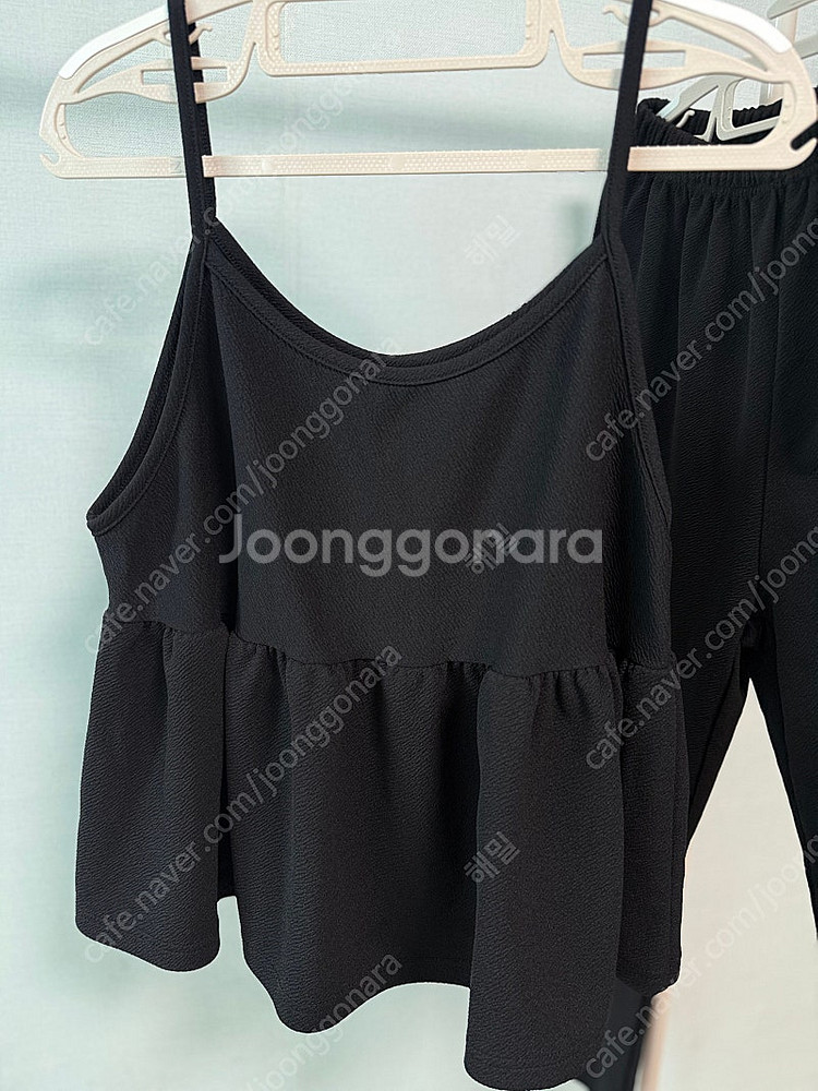 여성 투피스 세트, 레이어드 뷔스티에 나시 와이드 팬츠...--0