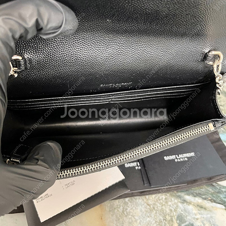 입생로랑 엔벨로프 woc 체인백 블랙--8