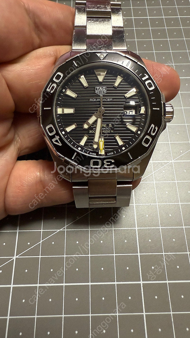 태그호이어 아쿠아레이서 오토 검판 43mm WAY201...--1
