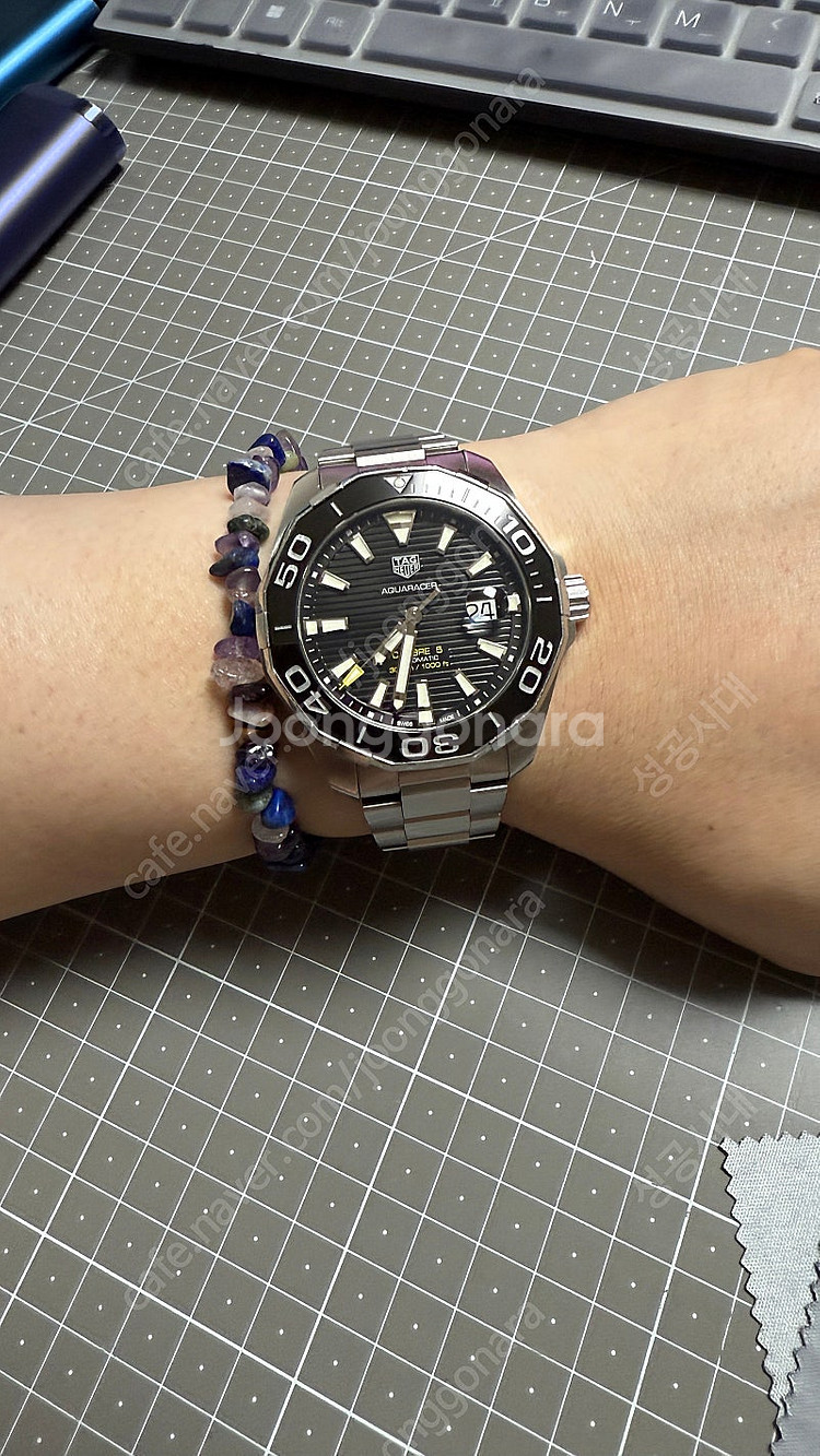 태그호이어 아쿠아레이서 오토 검판 43mm WAY201...--7
