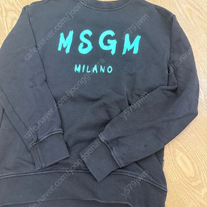 msgm키즈 블랙 맨투맨 12y