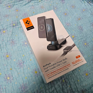 미개봉 새상품 슈피겐 PD 20W 고속 무선 충전 보조배터리 거치대 PA2001W2 10000mAh 블랙
