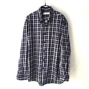 로베르타 디 까메리노 면 100% 루즈핏 체크 남방 셔츠(105)_vinst