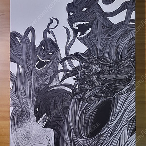 웹툰 넷플릭스 지옥 연상호 감독 친필 싸인 그림 액자