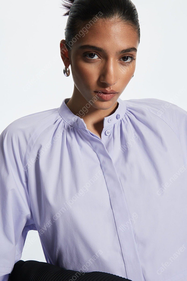 [새상품] COS 코스 릴렉스드핏 개더드 미디 셔츠 드레스 원피스 US8--2