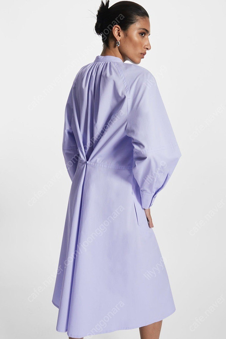 [새상품] COS 코스 릴렉스드핏 개더드 미디 셔츠 드레스 원피스 US8--3