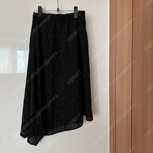 SJSJ 20년 아일렛 레이스 펀칭 언발란스 스커트 치마 하객룩 출근룩