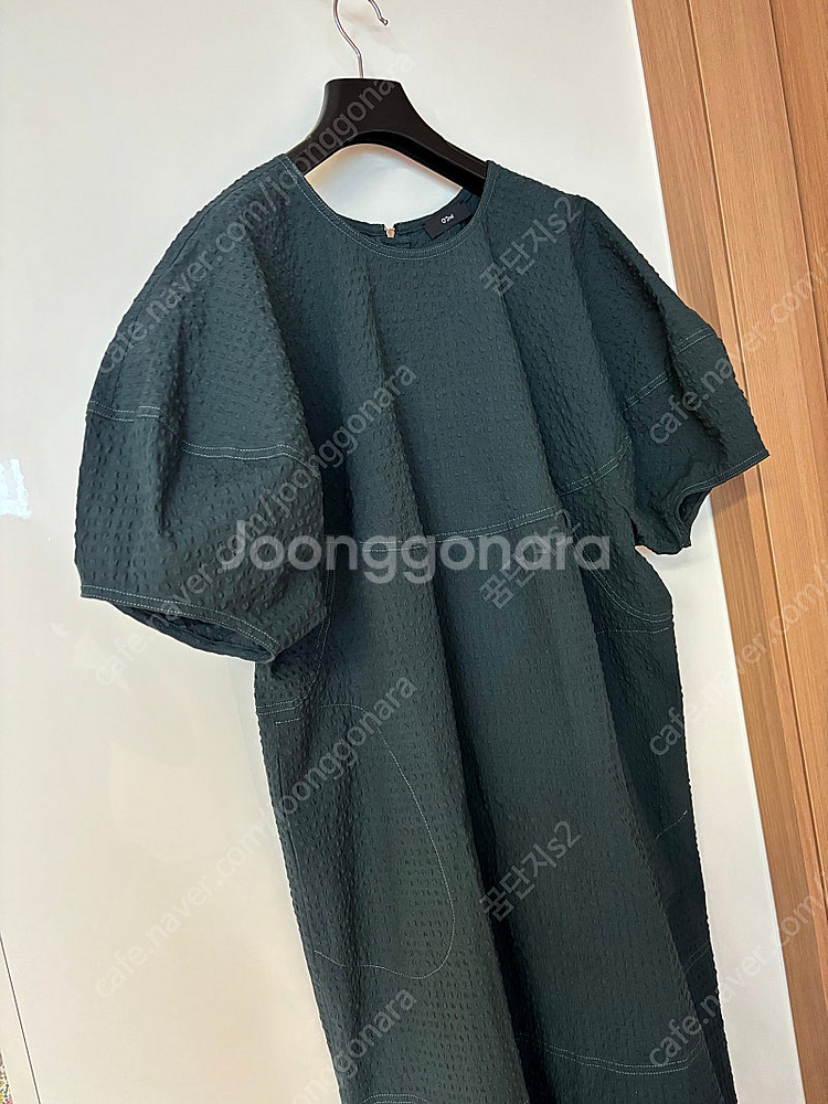 오즈세컨 22년 벌룬소매 반팔 퍼프 시어서커 지지미 원...--0