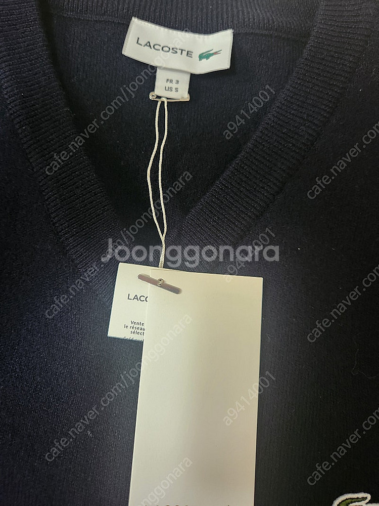 라코스테 브이넥 조끼 풀오버 베스트 Wool 100% ...--5