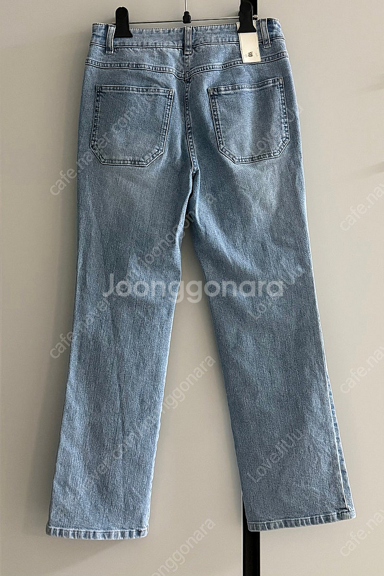 2023 한섬 sjsj 레더 탭 스트레이트 데님 팬츠 ...--5