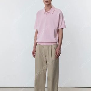 포터리 코튼 린넨 투플리츠 와이드 팬츠 라이트베이지 1