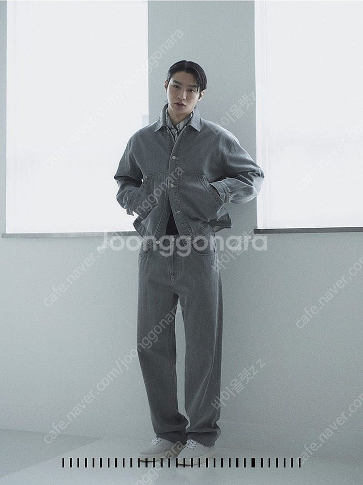 한섬 타임옴므 2025년 신상 세미와이드 데님 남성 팬...--0