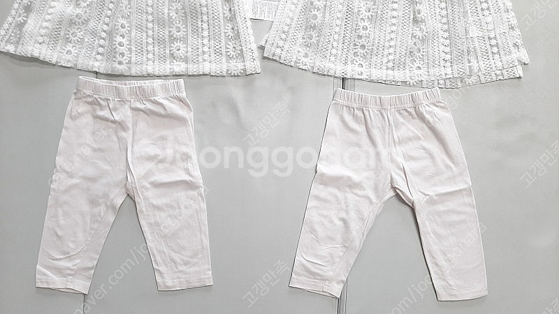 쌍둥이 여아 추천 로엠걸즈 레이스 앞치마 110-120사이즈 미개봉 새상품 2개(+7부 흰색 레깅스 2개 덤) 28...--3
