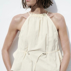 자라 스토퍼 나일론 홀터넥 탑m