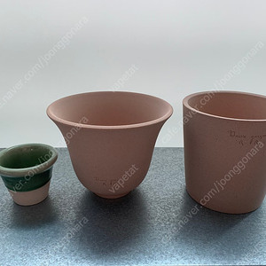 두갸르송 화분 토분 새상품 샌디 비올레 14, 벨 16, 초록시럽 유약 08 영팔이 일괄