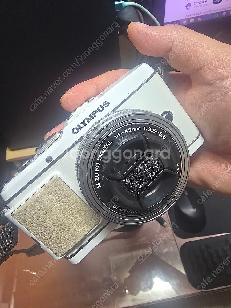 올림푸스 e-p3 화이트 바디, 루믹스 gf2 12-3...--0